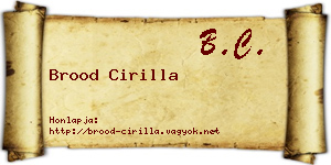 Brood Cirilla névjegykártya